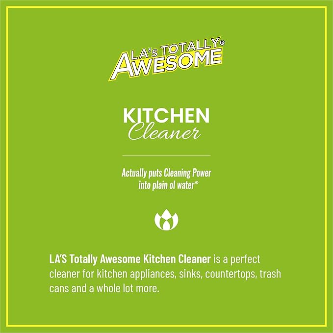 La's Totally Awesome Daily Kitchen Cleaner Spray, For Sink, Cooktop, Oven and more, Plant-Derived Formula, 32 Fl Oz (Pack of 3)