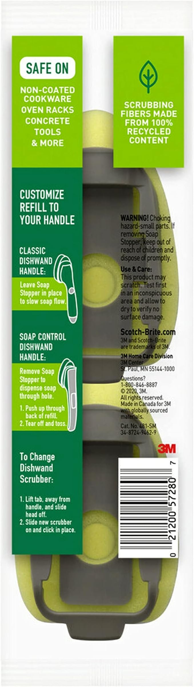 Scotch-Brite Heavy Duty Dishwand Refills,Keep Your Hands Out of Dirty Water,2 Refills (Pack of 7)