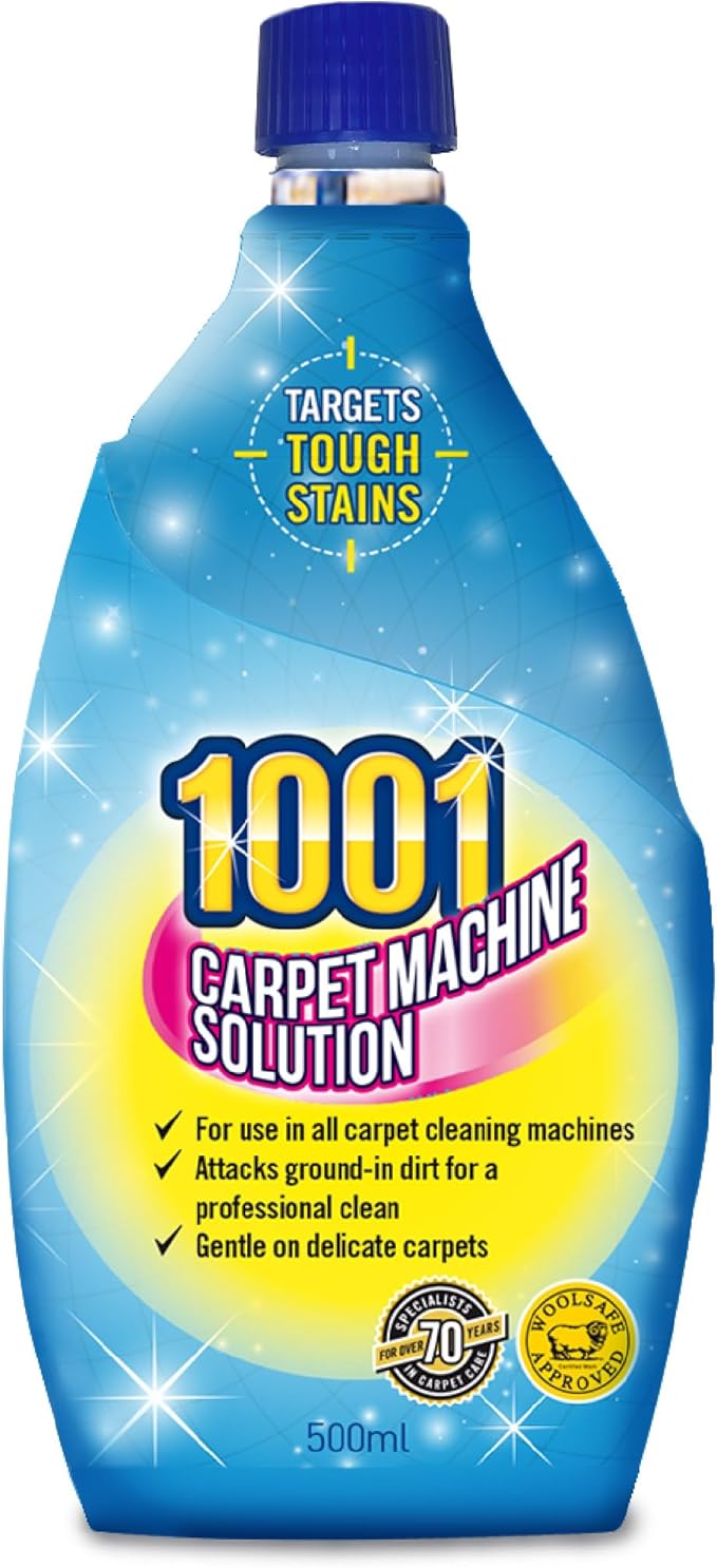 1001 Carpet Machine Solution, Perfect For Large and High Traffic Areas, Gentle On Upholstery and Carpets, 500 ml (Pack of 1)