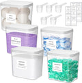 Lifewit Laundry Pods Container with Pop-up Lid, Coffee Pod K Cup Storage, Laundry Room Organization, Dryer Sheet Holder for Washing Powder Detergent, 2700 ml/0.72gal, 5PCS
