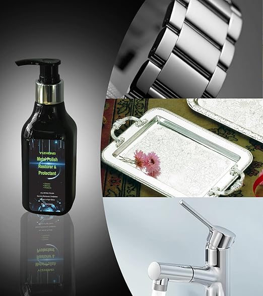 Metal Polish and Cleaner Cream Forsilverware Copper Brass and Brasso Tarnish Remover Jewelry Sterling Silver Chrome Aluminum Stainless Steel Scratch Composition Easily Restores and Protects