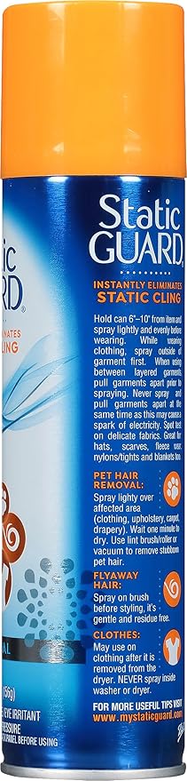 Static Guard Fabric Spray, 5.5 Ounce Can (Pack of 2)