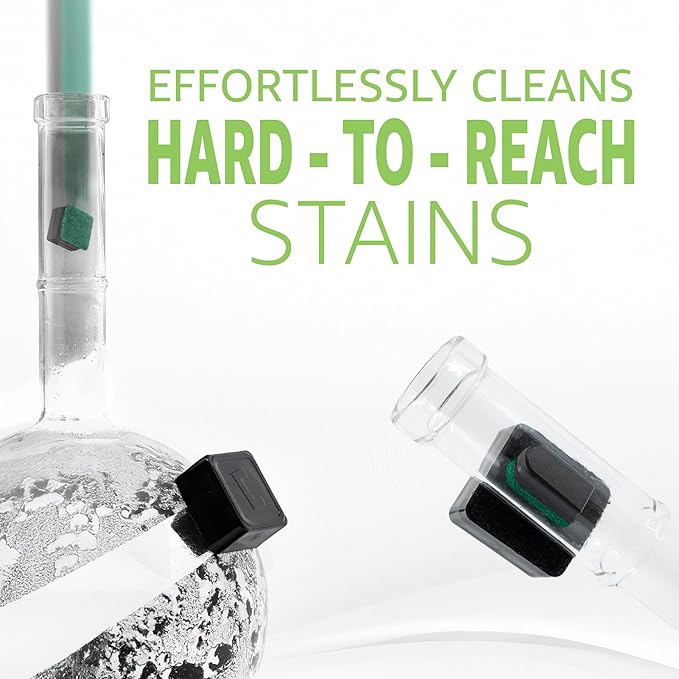 Chubbs Scrubb Duo Magnetic Glass Cleaner Kit - Mini Magnet Scrubber for Hard-to-Reach Stains on Glass, Ceramic & Metal