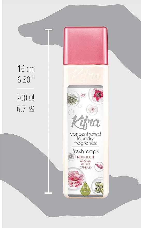 KIFRA FRESH CAPS Concentrated Laundry Fragrance 6.76 Fl Oz 200ml 80 Washing Cycles