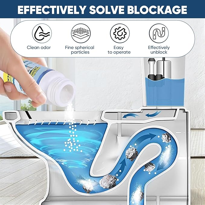 Sink & Drain Cleaner, Drain Cleaner Powder, 3.9 oz Bottle, Sewer Pipe Maintainer for Kitchen, Bathtub, Shower Drains (1Bottle)