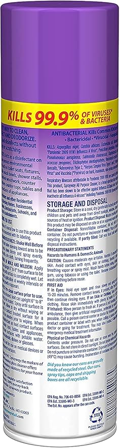 Sprayway Foaming Action All Purpose Cleaner and Disinfectant, Lavender Scent, 19 oz.,SW5013R