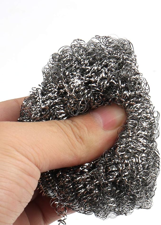 uxcell Stainless Steel Wire Pot Pan Scouring Pad Scrubber 6 Pcs