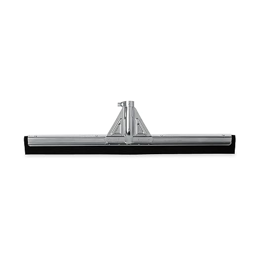 Rubbermaid Commercial Products Heavy-Duty Floor Squeegee, 22-inch Dual Moss, Silver/Metal, Heavy Duty Rubber Floor Scrubber for Bathroom/Garage/Tile