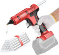 MtiolHig100W Hot Glue Gun Compatible with Milwaukee 18v Battery, Wireless Battery Powered for 18v Battery, Heavy Duty Full Size Glue Gun with 20pcs 0.43'' Glue Sticks for Crafts DIY & Repairs
