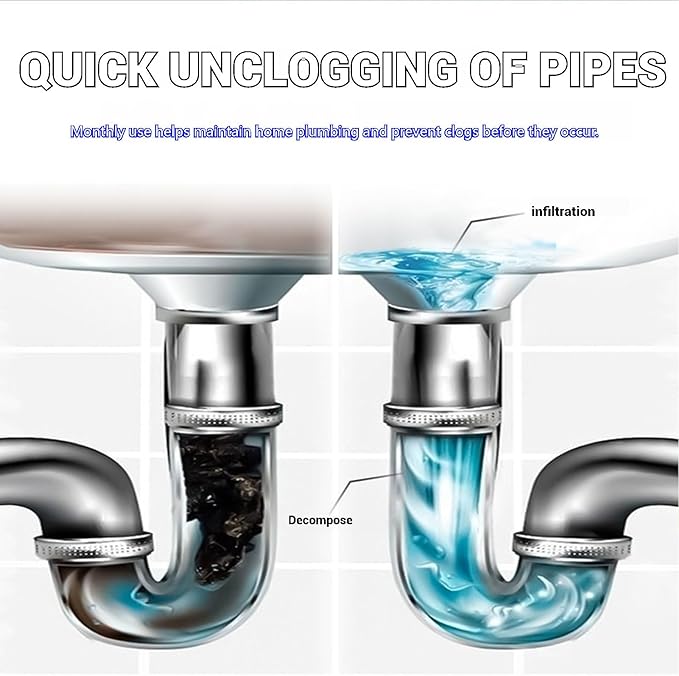 Wild Tornado Sink Drain Cleaner, Powerful Sink and Drain Cleaner Powder for Kitchen and Bathroom