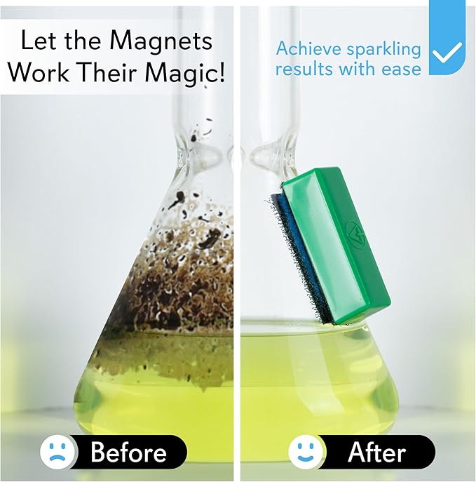 SNOWTREE - BoroBuddy Pro Magnetic Glass Cleaner + Rez Relief Liquid Cleaning Solution Bundle | Green BoroBuddy with 12 oz Rez Relief 420 Liquid Cleaner for Glass, Metal, Ceramic & Silicone