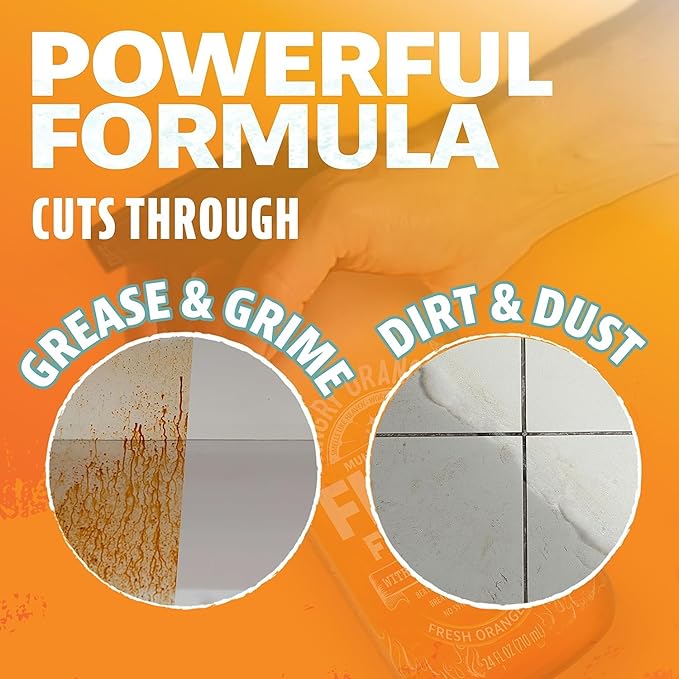 ANGRY ORANGE Citrus Multipurpose Cleaner Spray for Kitchen and Bathroom - 24 oz - Value 2 Pack