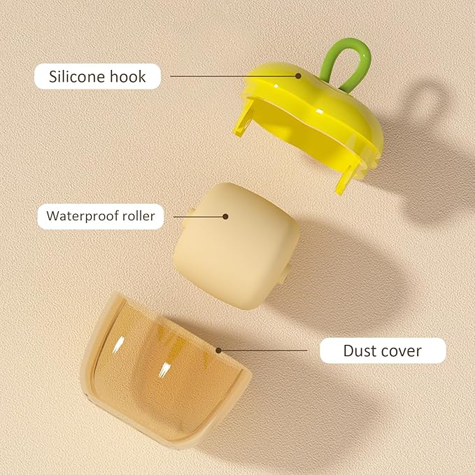2Pcs Reusable Lint Roller Set, Portable Mini Travel Lint Roller, Washable Sticky Roller, Mini Pet Hair Removal Tool,Easy Removing Hair on Clothes Sofa Bed Carseat (2 Yellow)