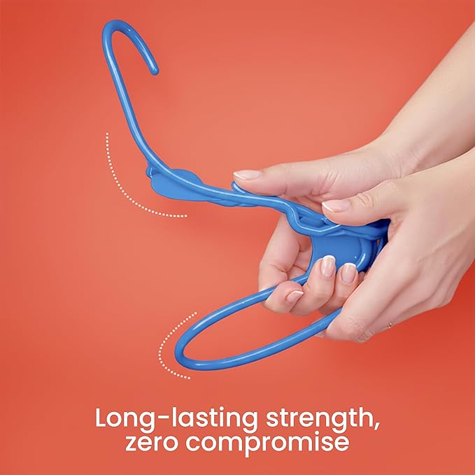 Utopia Home Plastic Hangers 50 Pack - Perfect Space Saving Clothes Hanger - Durable and Strong - Perfect Closet Organizers with Shoulder Grooves (Blue)