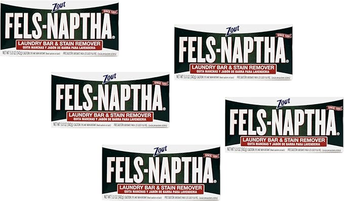 Fels-Naptha Laundry Soap Bar (Pack of 5)