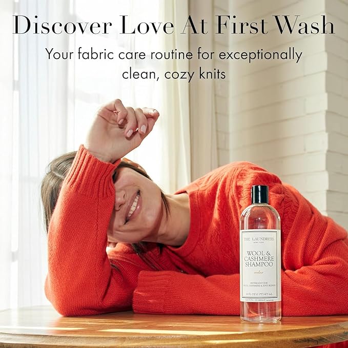 The Laundress Wool & Cashmere Shampoo, Double Concentrated, Cedar Scent, Wool Detergent, Wool wash, Cashmere Shampoo, 16 Fl Oz (Pack of 2)