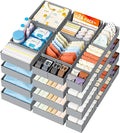 DIMJ Drawer Organizer Clothes 26 Pack - Foldable Baby Organizers and Storage & Closet Organizers for Bedroom, Closet - Nursery Organization Dresser Dividers for underwear, Sock,Bra, Belt, Tie,Gray