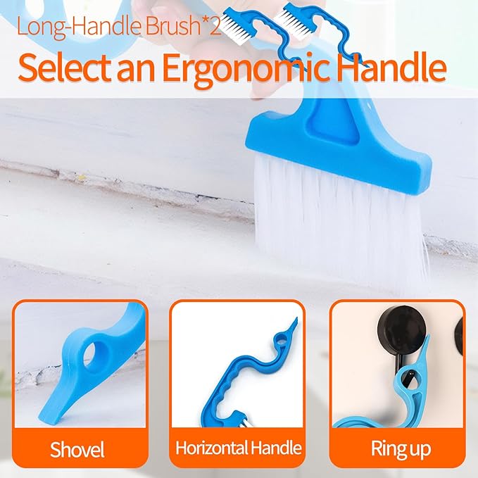 19 Pcs Small Crevice Cleaning Brush Set, Groove Gap Cleaning Tool for Cleaning Kitchen, Bathroom, Corner, Sink, Door, Blinds, Faucets, Window Track,Cup