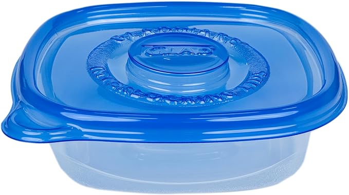 Glad GladWare Entree Food Storage Containers with Lids, Medium Square BPA Free Plastic for Meal Prep and Lunches, Lock Tight Seal, Microwave and Dishwasher Safe, 25 Oz, 5 Count - 2 Pack
