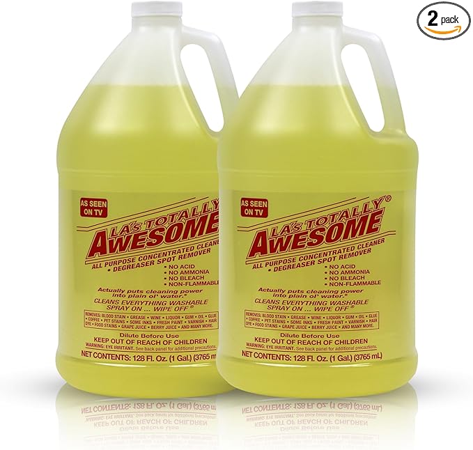 La's Totally Awesome All Purpose Cleaner Refill – 128oz (Pack of 2) Concentrated Multipurpose Cleaner & Heavy Duty Degreaser for Home, Kitchen, Bathroom, Floors, Spray Bottles & More