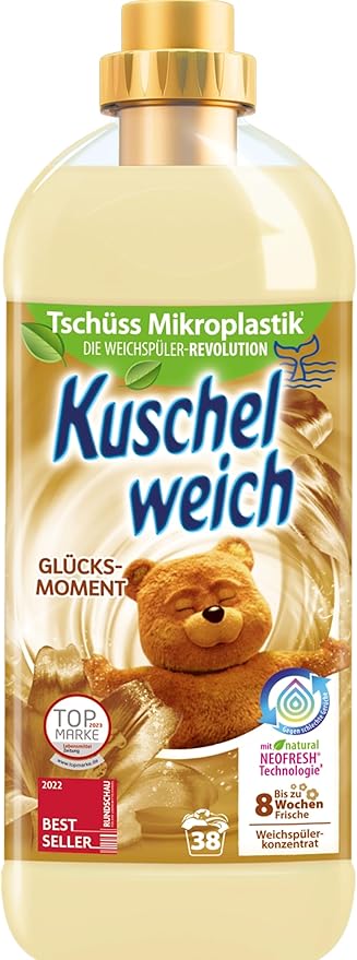 Fabric Softener Moment of Happiness - 3x1L (101.44 oz) - 114 Wash Loads - Made in Germany