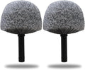 2 Pack Robust Cobweb Duster Head Brush – Superior Twist-On Web Cleaning Tool – Spider Web Remover Brush Compatible with Standard 3/4 Inch Threaded Poles for Outdoor & Indoor Use – Head Only (Grey)