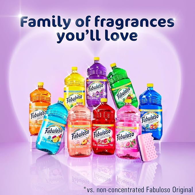 Fabuloso, Ocean Paradise, Multi-Purpose Cleaner, All-Surface Cleaning, Long-Lasting Fragrance, 28 Fl Oz, Pack of 2