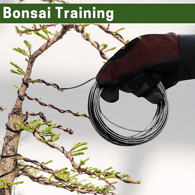 Bonsai Training Wire Set of 4, Total 128 Feet (32 Feet Each Size) 3 Size - 1.0MM, 1.5MM, 2.0MM, Corrosion and Rust Resistant