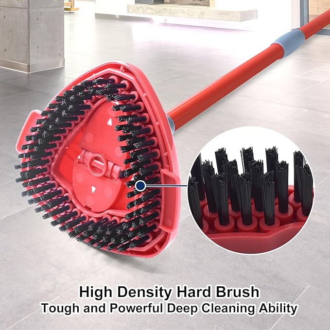 Scrub Brush Mop Replace Head for O cedar EasyWring 1-Tank Spin Mop System Ocedar Mop Scrub Brush Head Hard Bristle Scrub Brush Floor Clean to Bathroom, Kitchen, Tub and Tile, NOT Fit RinseClean 2-Tank