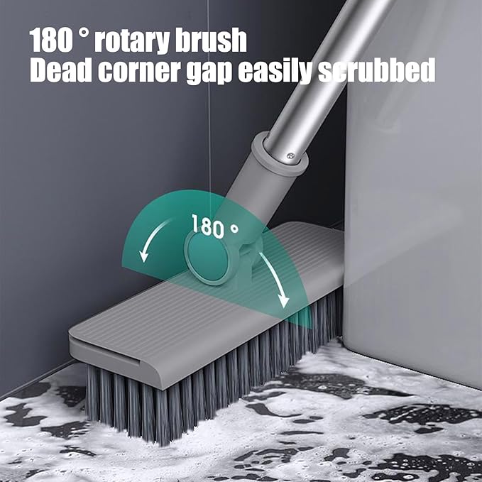 3 in 1 Broom and Dustpan Set Foldable Hand Broom for Home & Kitchen with Rotatable Standing Storage, Cleaning Brush, Buckle Type Brooms with Dustpan Combo Set Outdoor Brooms Cleaning Tool