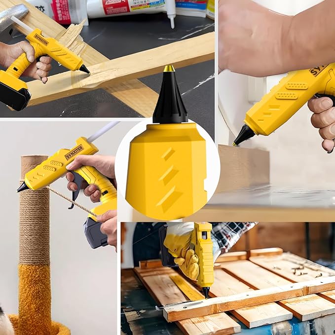 100W Cordless Hot Glue Gun for DeWalt 20V MAX Battery,High Temp Electric Power Glue Gun with 30PCS Full Size Glue Sticks for Art DIY Craft Home Repair School(Tool Only)