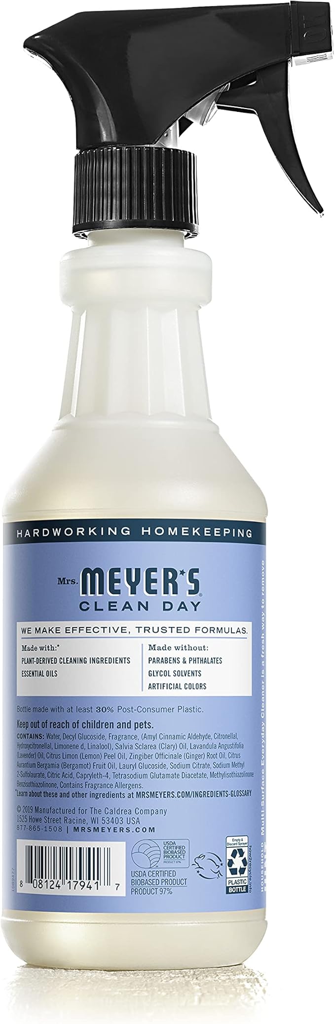 Mrs. Meyer's All-Purpose Cleaner Spray, Bluebell, 16 fl. oz - Pack of 3