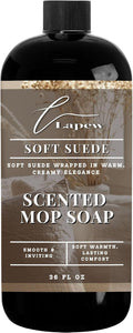 Lapew Soft Suede Scented Mop Soap - Luxury Floor Cleaner Concentrate for Mopping Tile, Laminate, Vinyl & Hardwood | Streak-Free, Low-Foam | 36 oz