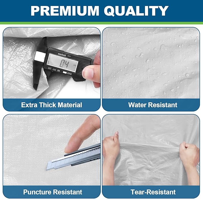 TICONN Mattress Bags for Moving, Heavy Duty King Mattress Cover Storage Bag with Full-Around Handle and Adjustable Buckles (Clear, King)