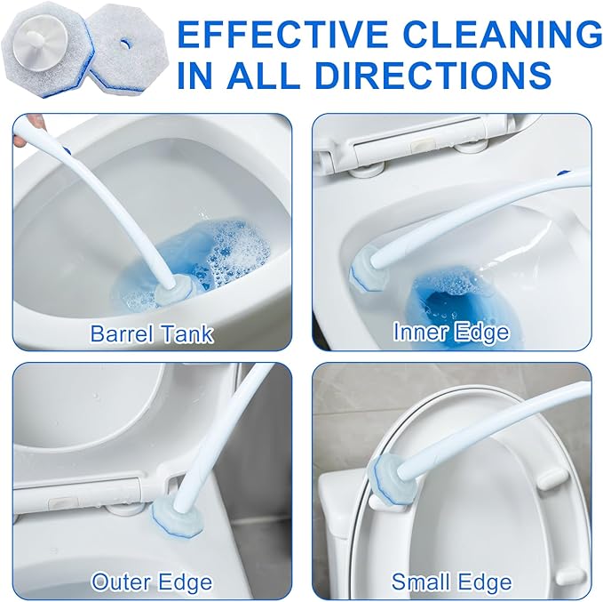 120 Count Toilet Wand Refills for Clorox, Disposable Head Compatible with Clorox ToiletWand Cleaning System, Upgrade Fiber Bowl Cleaner Brush for Closestool Cleaning.（not included brush rod）