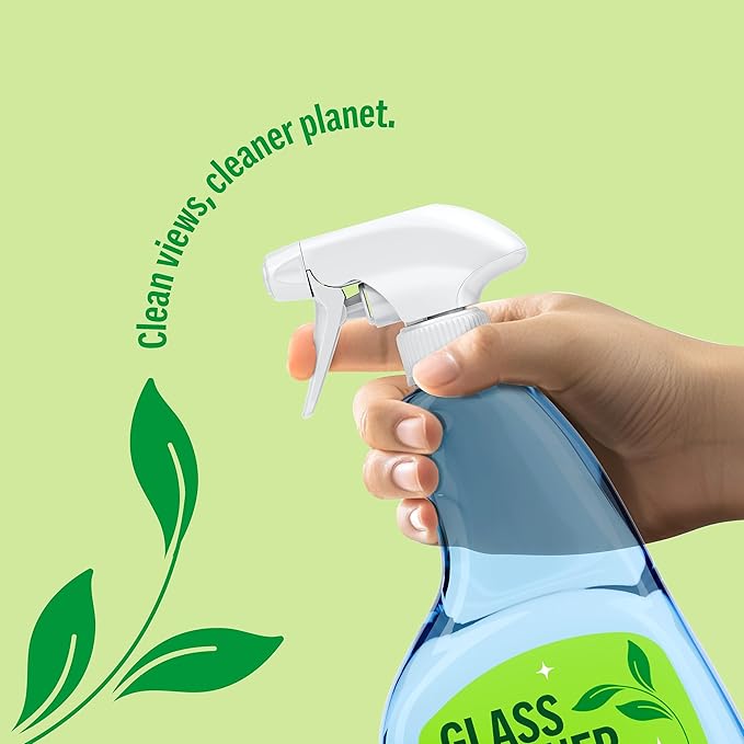 Sustainable Earth Ready‑to‑Use Glass Cleaner Refill, 1‑Gallon Bottle — Ammonia‑Free Streak‑Free Formula for Windows, Mirrors & Glass Surfaces