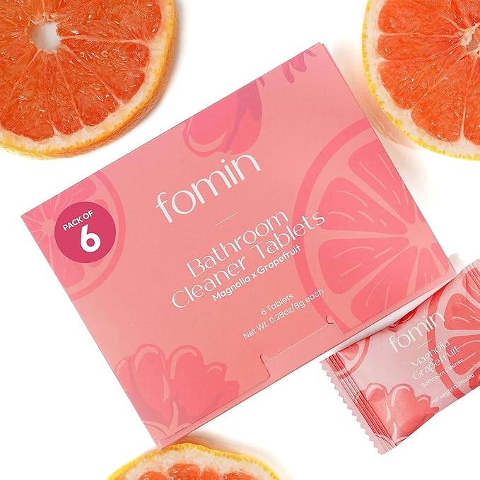 FOMIN Bathroom Cleaner Refill Tablets Magnolia Grapefruit - All-In-One Tablet Cleaner For Bathroom Cleaning - Bathroom Cleaner Solution for Spray Bottle (Extra - 02)