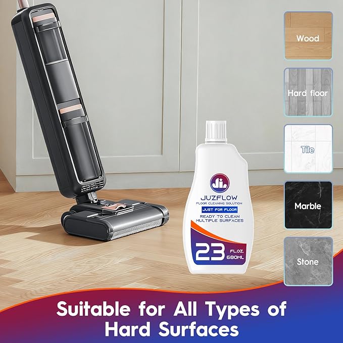 Floor Cleaner Solution Compatible With Roborock & Tineco iFLOOR 2/3/5 & FLOOR ONE S3/S5/S6/S7 PRO, for All Wet Dry Vacuum and Robot Vacuums with Mopping, for Multiple Hard Floors, 23 FL OZ