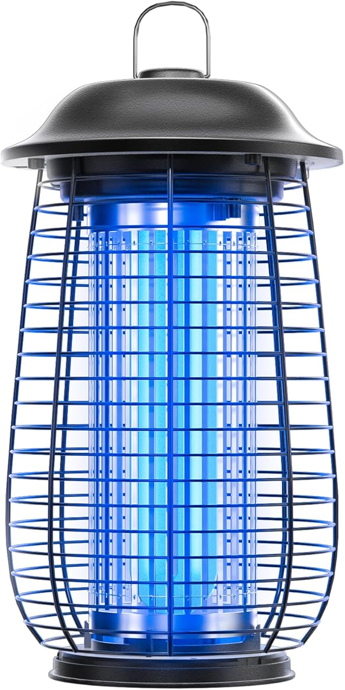 Bug Zapper Indoor & Outdoor, 4200V Electric Mosquito Zapper, 10 Years Lifespan, 6.5ft Power Cord, Waterproof, Fly Trap Mosquito Trap, Fly Killer Fly Zapper for Home, Patio, Kitchen, Backyard, Camping