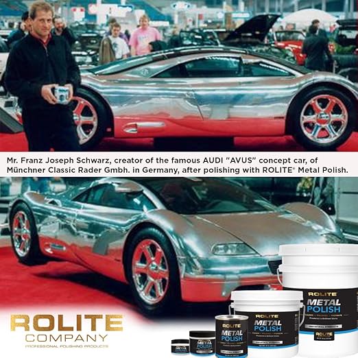 Rolite Metal Polish Paste 2 Lb Industrial Strength Scratch Remover for Aluminum Chrome Stainless Steel