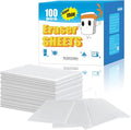 100PCS Eraser Sheets, Magic Cleaning Sponge Reusable, Thin Nano Dish Sponge Cleaner Pads Eraser Wipes for Kitchen Shoe Furniture Bathroom Shower Sink Hard-to-Reach Places