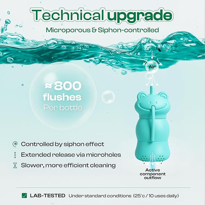 PurityNest Toilet Bowl Cleaners, Automatic Long-Lasting Tank Cleaner Bottles with Light Fresh Scent, Easy to Use for Home & Office Cleaning, Blue
