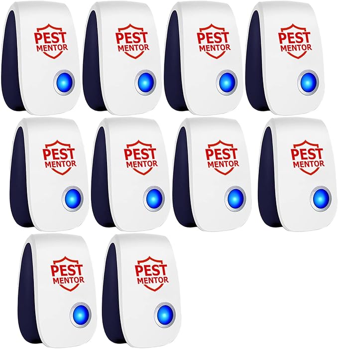 Ultrasonic Pest Repellent, Electronic Pest Control Insect Repeller for Bugs, Mosquito, Roach, Rodent, Spider Mouse Repellent Pest Control Device for Home Car (10p)