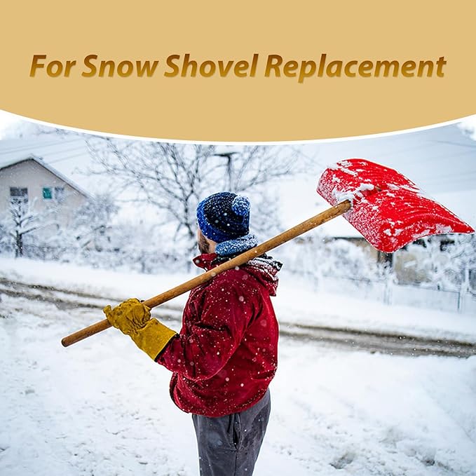 2 PCS 46.5in Wooden Shovel Handle Replacement for Snow Shovel Garden Rake Long Handle Shovels Garden Tool