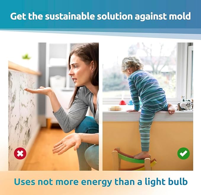 ELIAS Mold killer - Black mold remover for walls without chemicals - Wall heating for every room - Powerful anti-mold heating as an alternative to moldspray - Permanently mold-free (1, Set of 3)