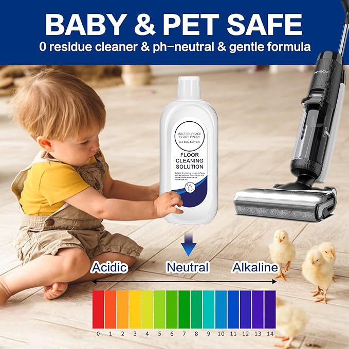 Multi-Surface Floor Cleaning Solution Compatible with Tineco, Cleaner Refill for All Mopping Robot Vacuums and Cordless Wet/Dry Mops (2 Bottle Pack, Original)