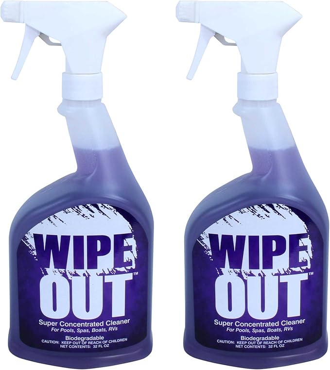 Wipeout Wipe Out 6012-02 All Purpose Surface Cleaner for Swimming Pools, 1-Quart, 2-Pack