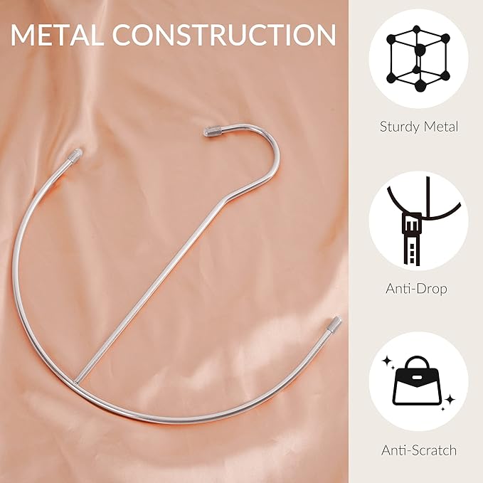 ZEDODIER Belt Hangers, Belt Rack Silver Closet Accessories Organizers, Closet Organizer Hook Rack for Belt, Ties, Scarves, Camisoles, Hats, Bras, Shoes