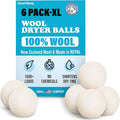 Wool Dryer Balls - Smart Sheep 6-Pack - XL Premium Natural Fabric Softener Award-Winning - Wool Balls Replaces Dryer Sheets - Wool Balls for Dryer - Laundry Balls for Dryer, 6 Count (Pack of 1)