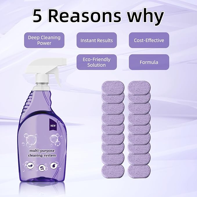 Spray Oven Cleane - Pray Cleaner for Ovens,All-Purpose Cleaners,Multi-Surface Cleaners with Concentrated Cleaning Tablets,Cleaning Sprays for Kitchen,Bathroom(18pcs)